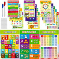 MENKEY Educational Posters for Kindergarten, 16Pcs Preschool Learning Posters for Toddlers Preschoolers