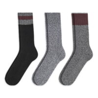George Men's Cotton Rib Boot Crew Socks, 3-Pack