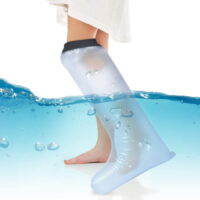 Cast Cover for Adult Leg, Waterproof Half Leg Cast Protector for Bath, Watertight Shower Bandage and Wound Protector for Broken Foot Injured Ankle, Keep Wound Bandages Dry, Shower Cast Wound Covers