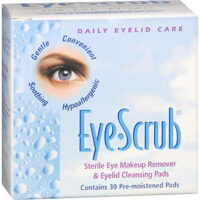 Eye Scrub Sterile Eye Makeup Remover & Eyelid Cleansing Pads, 30 Count