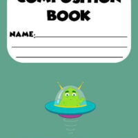 Composition Book Greetings 4th Grade: Kids Back To School Composition Alien Notebook, Handwriting Practice Paper, 4th Grade Workbooks (Paperback)