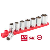 Hyper Tough 1/2-inch Drive Standard SAE Sockets, 9-Piece