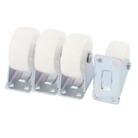 Office Chair Furniture Trolley Carts 1.5' PP Wheel Top Plate Fixed Caster 4pcs