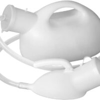 2000 ml Large Capacity Male urinals,Men's Urinal with Hand-held Portable Urine Cup for Elderly Hospital beds Wheelchair (White)