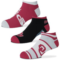 Youth For Bare Feet Oklahoma Sooners 3-Pack Show Me the Money Ankle Socks
