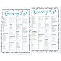 2-Pack Magnetic Grocery List, To-do List Notepads, Shopping Note Pad for Fridge, 50 Sheets per Pad, 9.25' x 6.25'