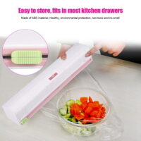 Zerodis Food Wrap Dispense, Food Wrap Cutter, Plastic Food Wrap Dispenser Wrap Cutter Foil and Cling Film Cutte Storage Kitchen