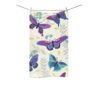 MKHERT Abstract Butterfly Seamless Vintage Flower Pattern Bath Towel Shower Towel Wash Cloth Face Towels 16x28 inches