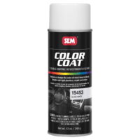 SEM COLOR COAT GLOSS WHITE Vinyl Spray Auto Paint 12 oz. SEM 15453