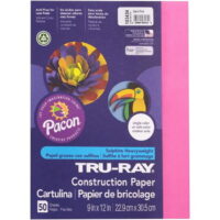 Pacon PAC103434 9 x 12 in. Fade Resistance Construction Paper, Dark Pink