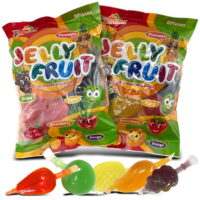 Apexy Jelly Fruit, Tiktok Candy Trend Items, Tik Tok Hit or Miss Challenge, Assorted Fruit Shaped Jelly, Strawberry, Mango, Apple, Pineapple, Grape. 9.87oz (Pack of 2)