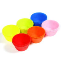 CBD 24Pcs Reusable Silicone Baking Cups Cupcake Liners - Muffin Cups Cake Molds