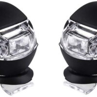 KABB 2 Pieces LED Silicone Bike Light Set, Waterproof & Safety Road Mountain Cycle Lights, Bicycle Light Front and Rear for 3 Light Mode Options, Bike Headlight and Taillight