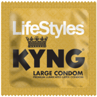 Lifestyles KYNG + Brass Lunamax Pocket Case, Larger Sized Lubricated Latex Condoms-24 Count
