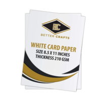 White Card Stock Paper, 8.5' x 11' -Office-School Supplies, Art Projects (50 Pack)