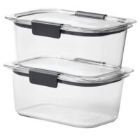 Rubbermaid Brilliance Food Storage Container, Medium Deep, 4.7 Cup, 2-Pack