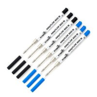 Schmidt Easy Flow 9000 Hybrid Ballpoint Refill - 3 Black & 3 Blue, Medium, 6 Pack