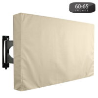 Outdoor TV Cover 60' to 65' Inches Universal Weatherproof Protector - Beige
