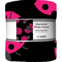 David Textiles, Inc. Heavenly Plush Precut Fabric Ladybug 1.5 Yards X 60 Inches