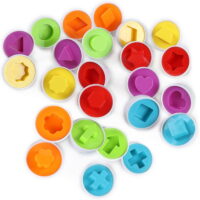Matching Shapes and Colors Eggs, Educational Game Toy, Enhance Motor Skills, Age 3+, A Total of 12 Eggs