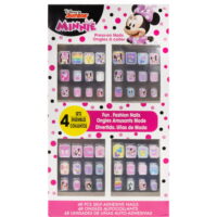 Disney Minnie Mouse - Townley Girl 48 Pcs Press-On Nails Make-up Set for Girls, Ages 6+