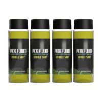 Pickle Juice Double Shot For Cramps & Hydration Electrolyte Boost | Four Double Shots Equals 8 Single Shots | SnoCo Pickles