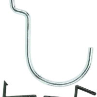 New National Hardware N180-025 Curved Multi Fit 1-1/2 Inch Pegboard Hooks With Locks Zinc Plated Steel 6 Pack,Each