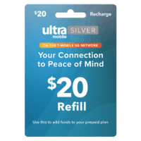 Ultra Mobile Silver No Contract Wireless $20 e-PIN Top Up (Email Delivery)