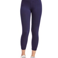 Women & Plus Soft Cotton Active Stretch Capri Length Lightweight Leggings : Navy (Capri Length), 1X