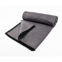 Athletic Works Yoga Mat Towel, 72 In. x 24 In. ,Dark Gray, Super-Absorbent, Soft Microfiber, Non-Slip, Quick Dry