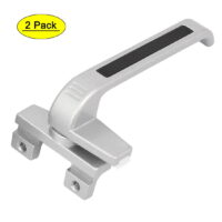 Zinc Alloy Casement Window Locking Handle Grip Right Hand Silver Gray 2pcs