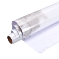 39.4'x23.7' Marble Contact Paper, PVC Self-adhesive Wallpaper White 2 Pack