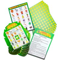 36 Pack Safari Jungle Bingo Game Cards Set for Kids Animal Birthday Baby Shower Party Supplies Favors Decorations