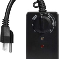 BN-LINK outdoor 24-hour timer with photocell light sensor, water resistant photoelectric countdown timer(2, 4, 6 or 8 hours mode), weatherproof, two (2) grounded outlets for home and garden, black