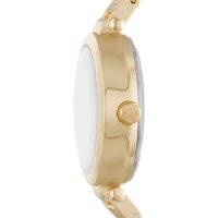 Time and Tru Women's Gold Tone Black Dial Bracelet Watch