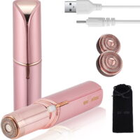 Skywee Painless Hair Removal for Women, Facial Hair Remover Devices Rechargeable, 2 x Replacement Heads Included, Best Womans Electric Face Shaver for Upper Lip, Chin, Mustache