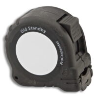 Standard Tape Measure 1' Wide 16' Long Heavy duty Pro-carpenter Series features an erasable note pad, pencil sharpener, rugged rubberized case and a super thick 1' wide blade