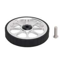Folding Bike Easy Wheel, 82mm Easy Wheel High Stability Large Contact  Large Bearing  For Folding  Silver