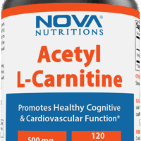 Nova Nutritions Acetyl L-Carnitine 500mg Capsules - Helps Maintain Healthy Brain Function, 120 Count