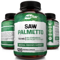 NutriFlair Saw Palmetto Supplement Natural Prostate Health Support 120 Vegetable Capsules