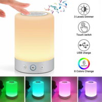 LED Touch Control Table Lamp Bedside Night Light, 3 Levels Dimmer Touch Desk Lamp Modern Nightstand Lamp Night Light for Bedroom Living Room Office-TCT180