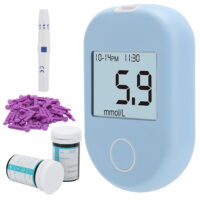 Brrnoo Blood Glucose Monitoring System Machine Diabetes Sugar Test Strips Kit Meter