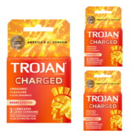 Trojan Intesified Charged Lubricant Latex Condoms - 3 Ea, 3 Pack