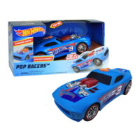 Just Play Hot Wheels Pop Racers Nitro Door Slammer, 7-inch Blue Motorized Vehicle, Kids Toys for Ages 3 up