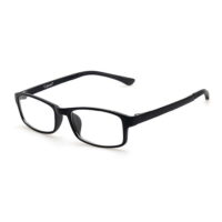 Cyxus TR90 Ultralight Computer Glasses for Blocking Blue Light UV Reduce Eyestrain Headache, Transparent Lens Black Frame Gaming Eyewear