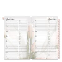 FranklinCovey Compact Blooms Address/Phone Tabs - Pink/Green