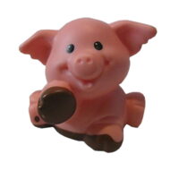Fisher Price Little People Animal Farm Barn Zoo Nativity Replacement Dark Brown Muddy Paws Pig One Splatter Spot OOP 2001