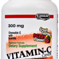 Landau Kosher Vitamin C Candy 300 Mg Chewable Berry Flavor - 60 Tablets
