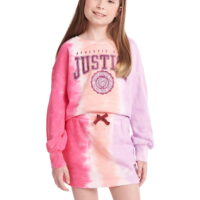 Justice Girls Branded Dye Effect Long Sleeve Sweatshirt, Sizes XS-XLP