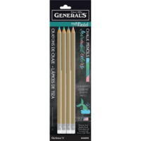 General Pencil 444BPM Multi Pastel Chalk Pencils - Mermaid Color - Pack of 4